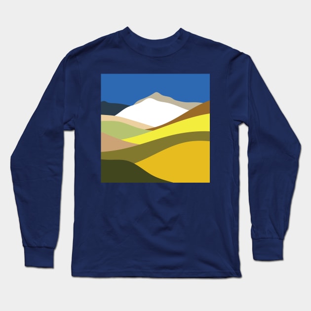 Colorful Salt Desert Mountains Long Sleeve T-Shirt by nelloryn